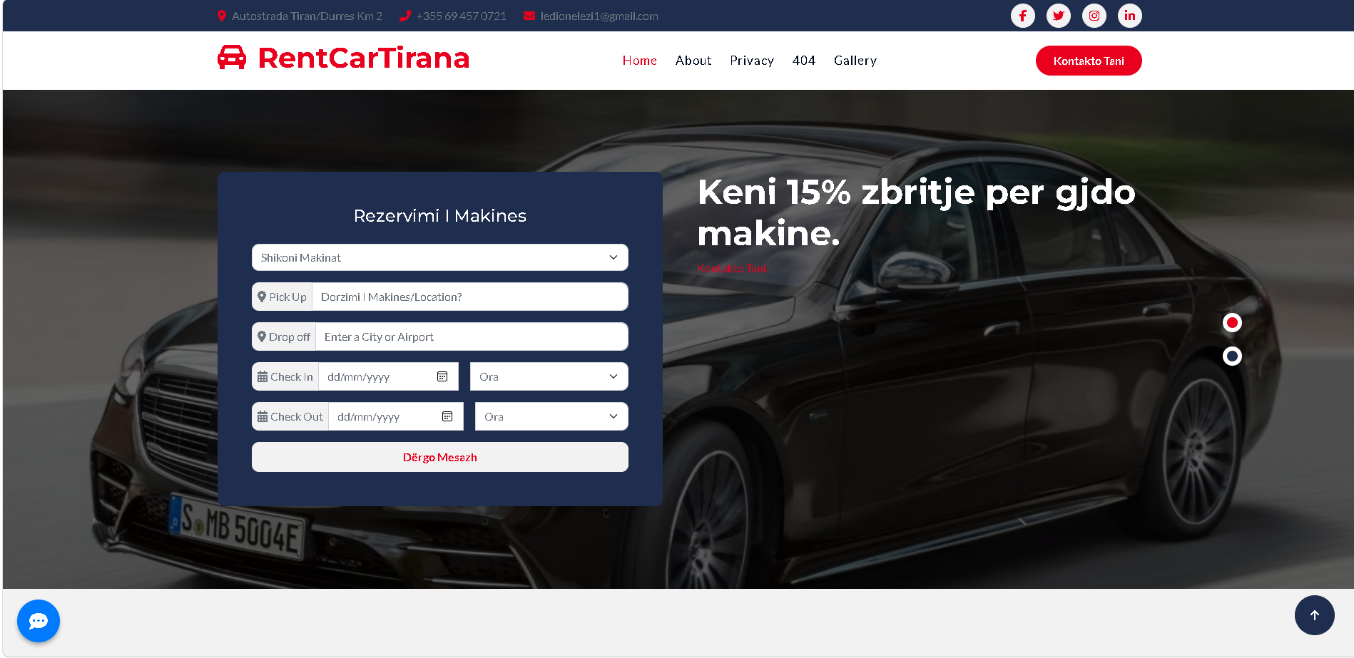 Rental Cars Website